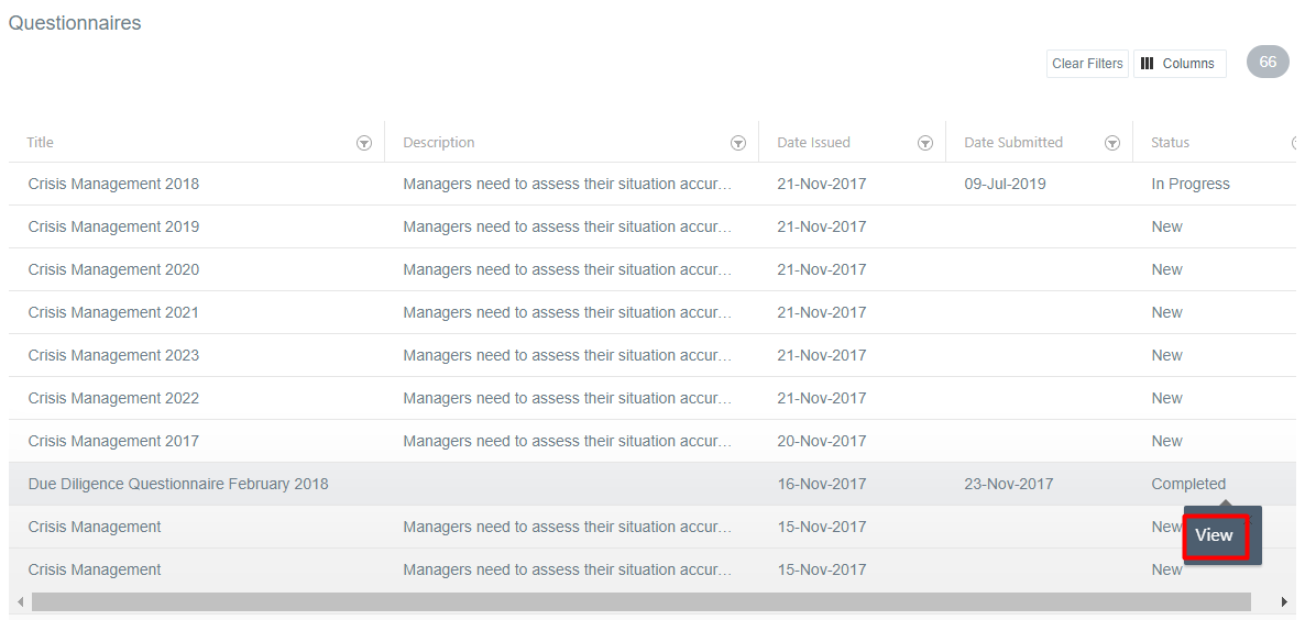 How to complete a questionnaire in SupplierBase SupplierBase